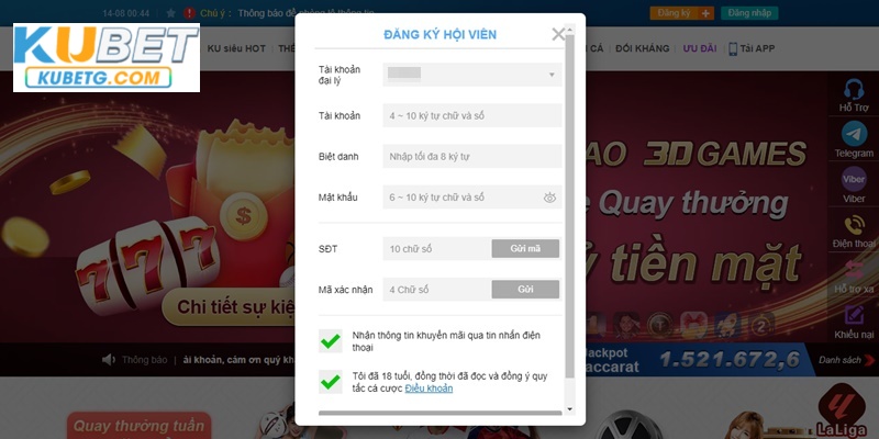 Bạn cần đăng ký tài khoản Kubet